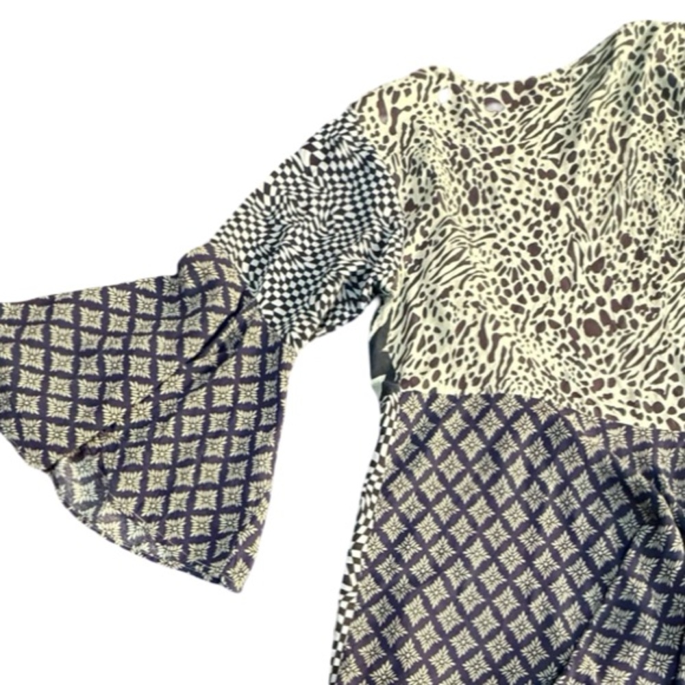 Sacred Threads Black and White Patterned Kids Dress - Picture 13 of 16